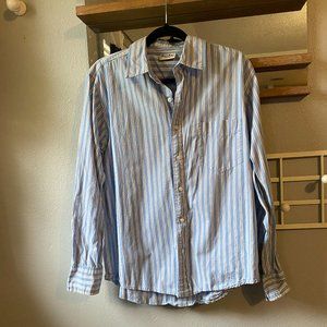 Steve & Barry's Blue Striped Dress Shirt